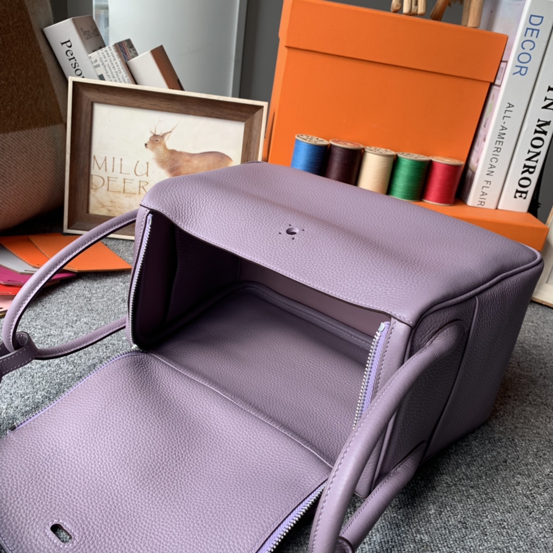 에르메스 린디백30 은장 퍼플 끌레망스 가죽